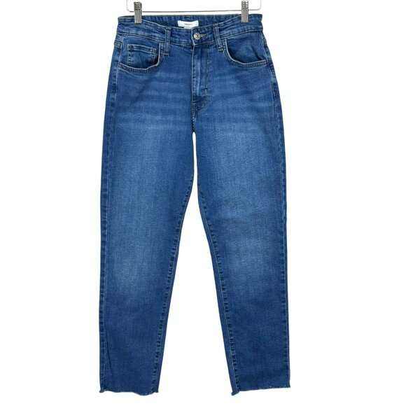 Forever 21 Womens High-Waisted Denim Jeans Size 27 Blue Cotton Blend Straight - Picture 1 of 6